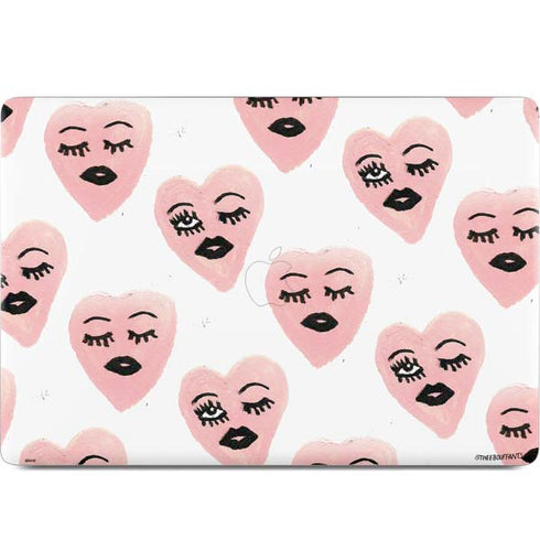 Bouffants and Broken Hearts Winking Hearts MacBook Skins